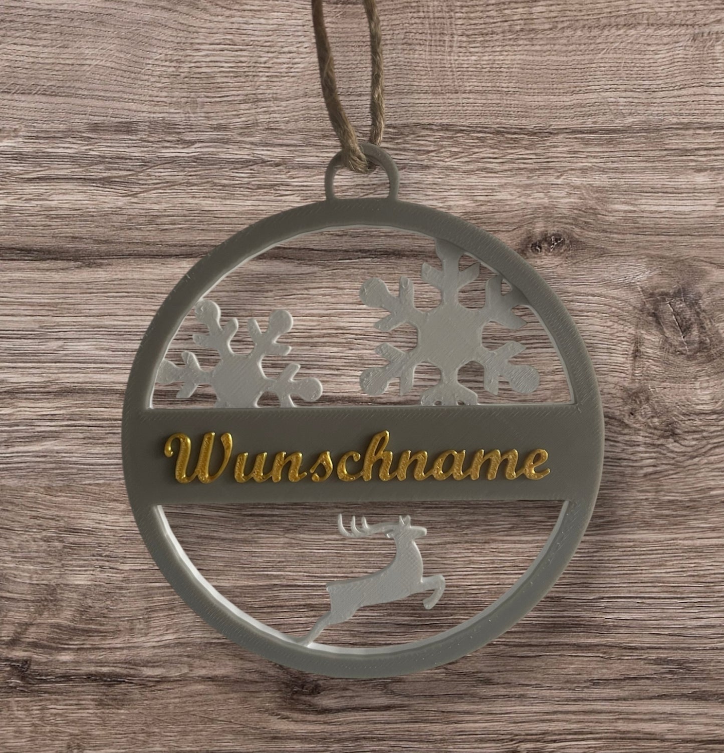 Personalisierter Weihnachtsbaumschmuck mit Wunschname