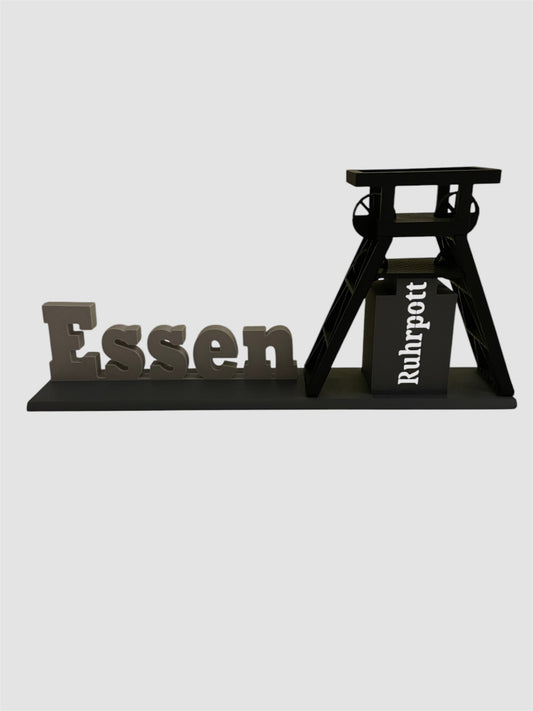 Dat Essenteil mit  Förderturm LED-Teelichthalter